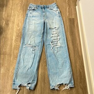 American Eagle Outfitters - Curvy Super High Rise Baggy Straight Jeans